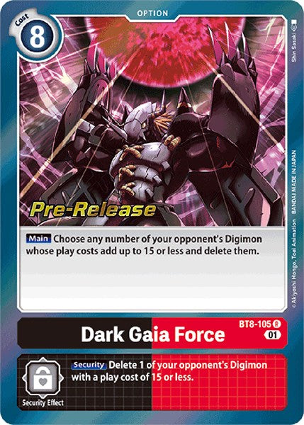 Dark Gaia Force [BT8-105] [New Awakening Pre-Release Cards] | Tables and Towers