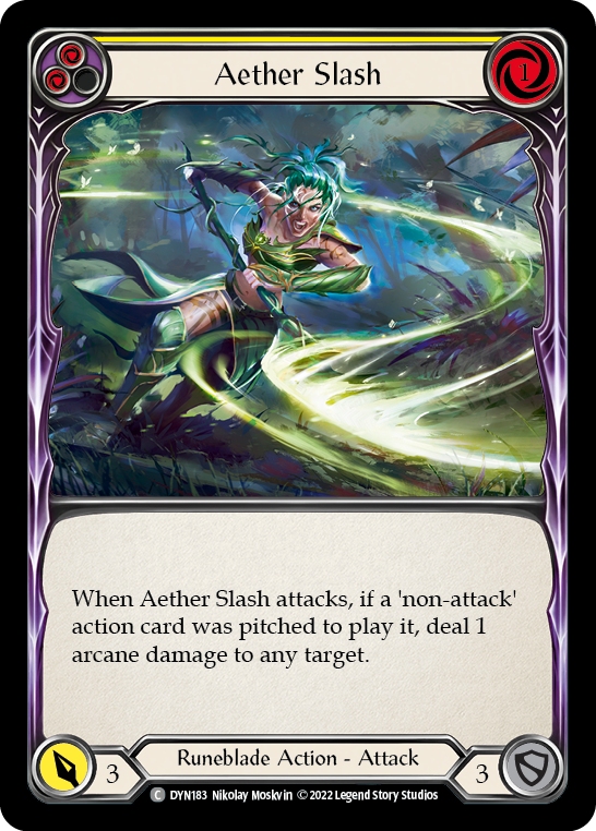 Aether Slash (Yellow) [DYN183] (Dynasty) | Tables and Towers