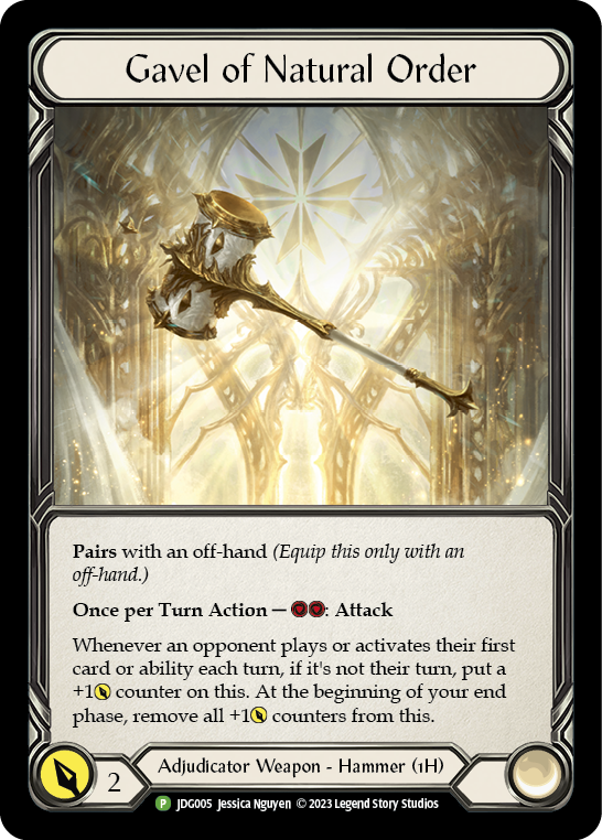 Gavel of Natural Order [JDG005] (Promo)  Cold Foil | Tables and Towers