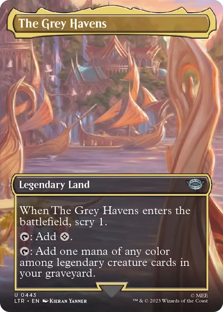 The Grey Havens (Borderless Alternate Art) [The Lord of the Rings: Tales of Middle-Earth] | Tables and Towers