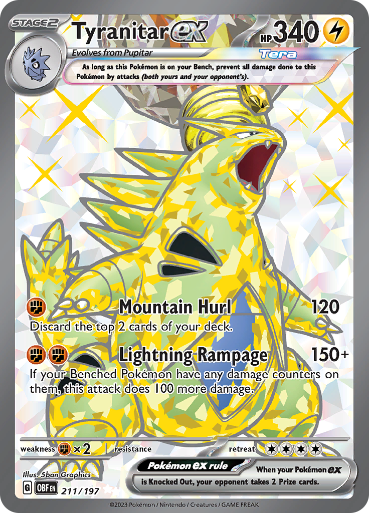 Tyranitar ex (211/197) [Scarlet & Violet: Obsidian Flames] | Tables and Towers