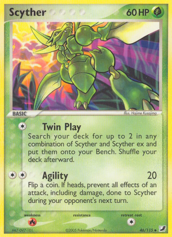 Scyther (46/115) [EX: Unseen Forces] | Tables and Towers