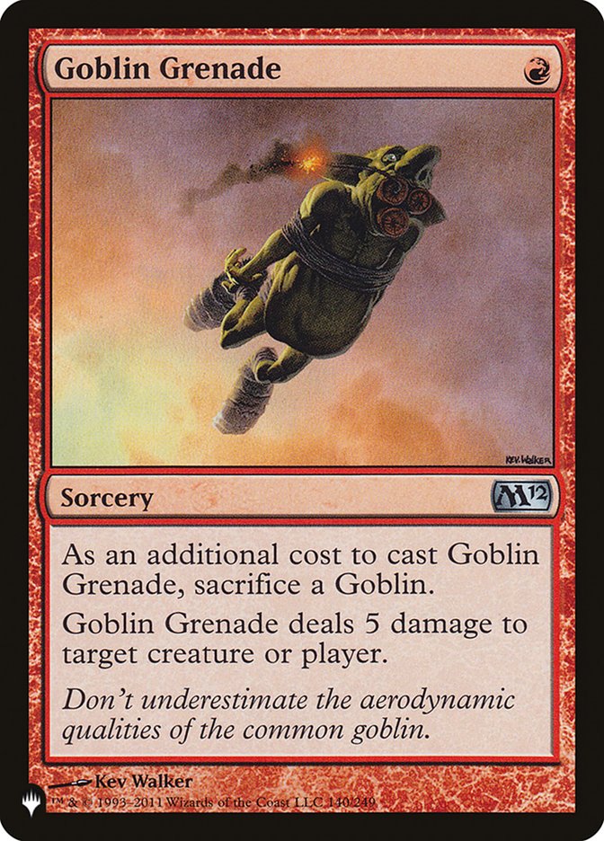 Goblin Grenade [The List] | Tables and Towers