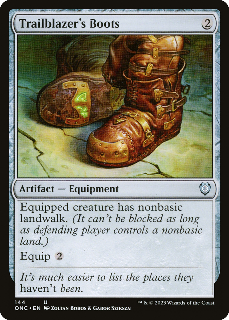 Trailblazer's Boots [Phyrexia: All Will Be One Commander] | Tables and Towers