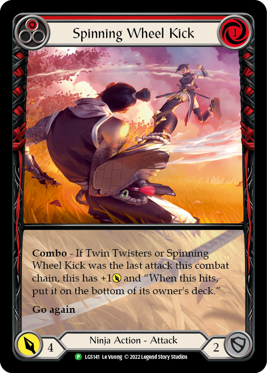 Spinning Wheel Kick (Red) [LGS141] (Promo)  Rainbow Foil | Tables and Towers