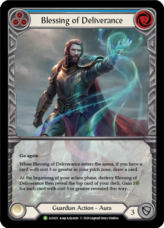 Blessing of Deliverance (Blue) [LGS025] (Promo) | Tables and Towers