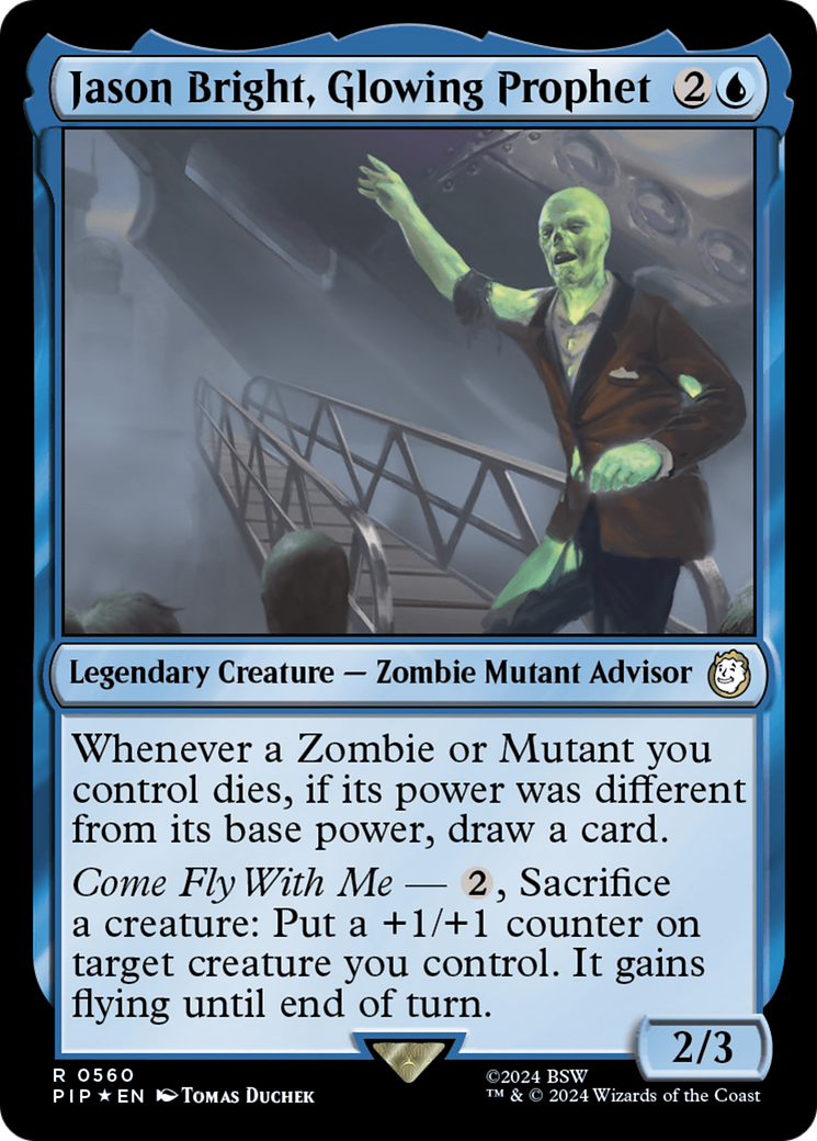 Jason Bright, Glowing Prophet (Surge Foil) [Fallout] | Tables and Towers