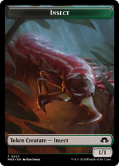 Zombie (Ripple Foil) // Insect (0027) Double-Sided Token [Modern Horizons 3 Tokens] | Tables and Towers