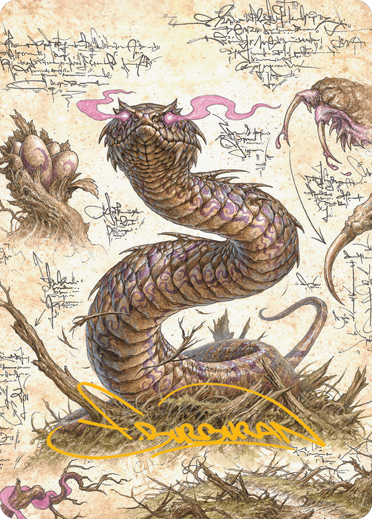 Rottenmouth Viper Art Card (Gold-Stamped Signature) [Bloomburrow Art Series] | Tables and Towers