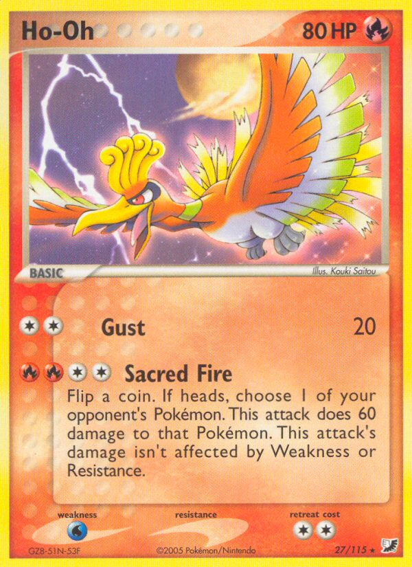 Ho-Oh (27/115) [EX: Unseen Forces] | Tables and Towers