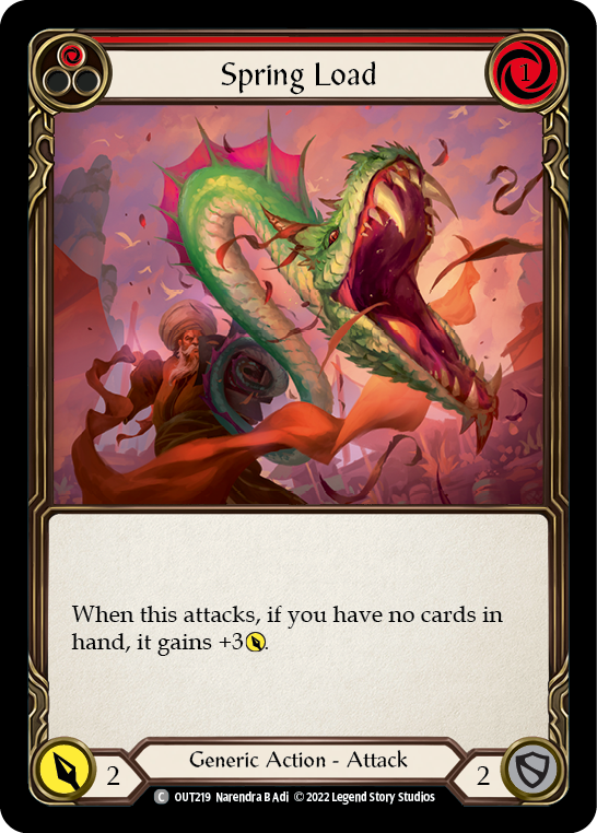 Spring Load (Red) [OUT219] (Outsiders)  Rainbow Foil | Tables and Towers