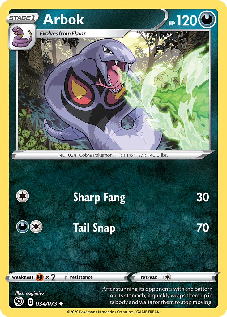 Arbok (034/073) [Sword & Shield: Champion's Path] | Tables and Towers