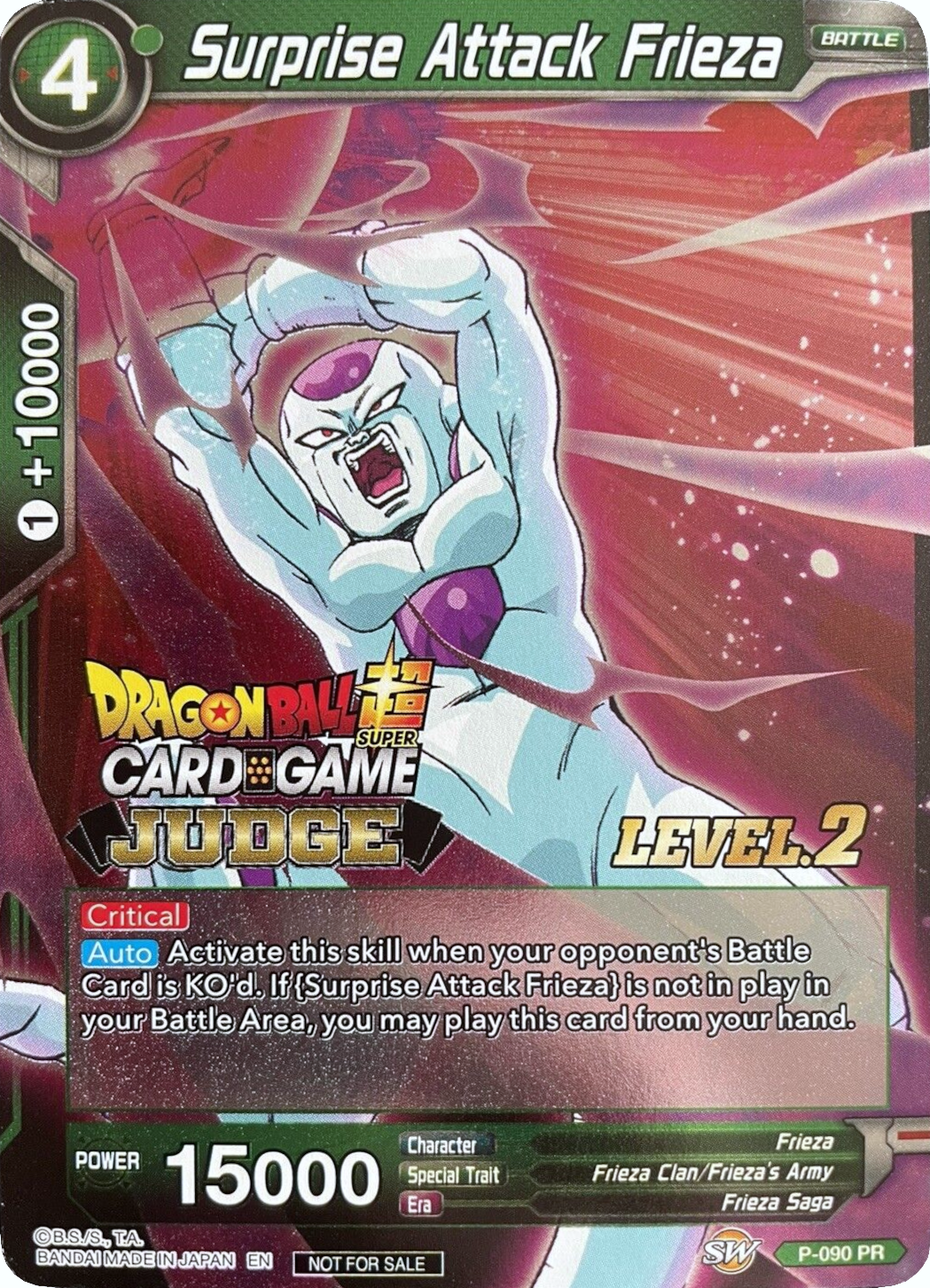 Surprise Attack Frieza (Level 2) (P-090) [Judge Promotion Cards] | Tables and Towers