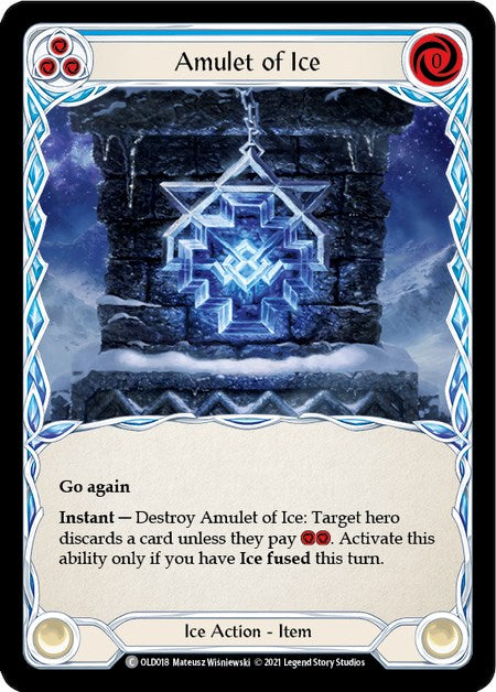 Amulet of Ice (Blue) [OLD018] (Tales of Aria Oldhim Blitz Deck)  1st Edition Normal | Tables and Towers