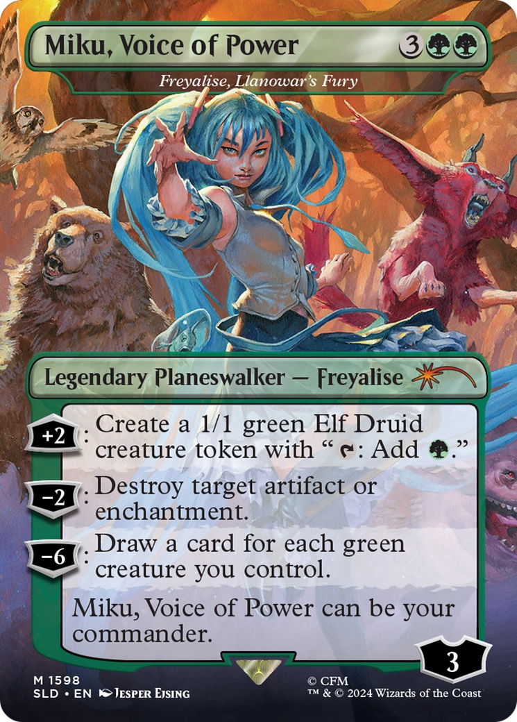 Miku, Voice of Power - Freyalise, Llanowar's Fury [Secret Lair Drop Series] | Tables and Towers