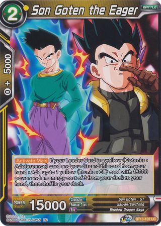 Son Goten the Eager (BT10-102) [Rise of the Unison Warrior 2nd Edition] | Tables and Towers