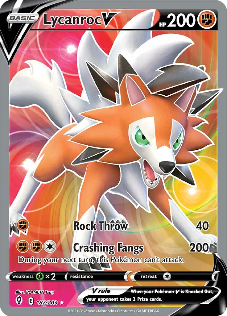 Lycanroc V (187/203) [Sword & Shield: Evolving Skies] | Tables and Towers