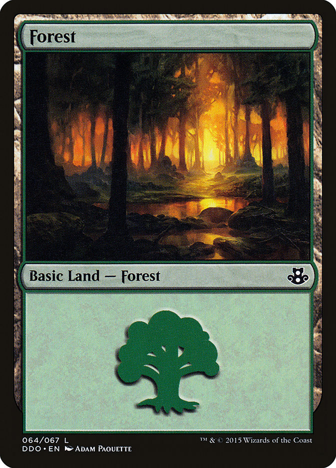 Forest (64) [Duel Decks: Elspeth vs. Kiora] | Tables and Towers