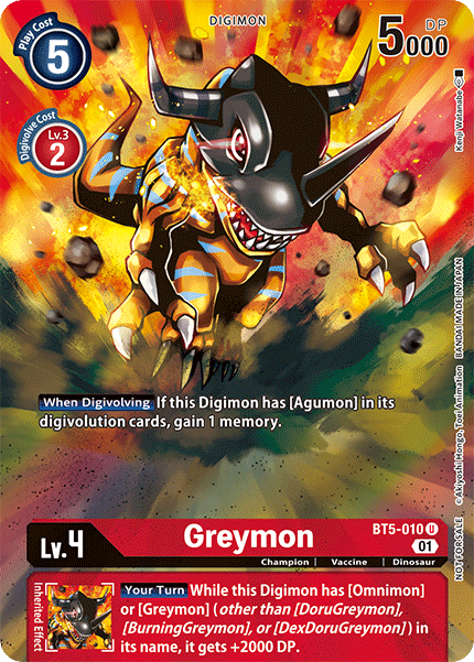 Greymon [BT5-010] (Premier Event) [Battle of Omni Promos] | Tables and Towers