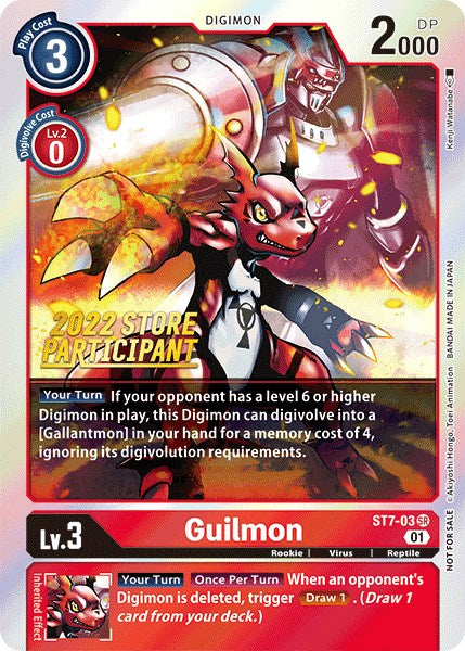 Guilmon [ST7-03] (2022 Store Participant) [Starter Deck: Gallantmon Promos] | Tables and Towers