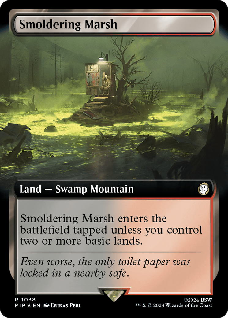 Smoldering Marsh (Extended Art) (Surge Foil) [Fallout] | Tables and Towers