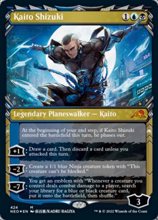 Kaito Shizuki (Showcase) (Foil Etched) [Kamigawa: Neon Dynasty] | Tables and Towers