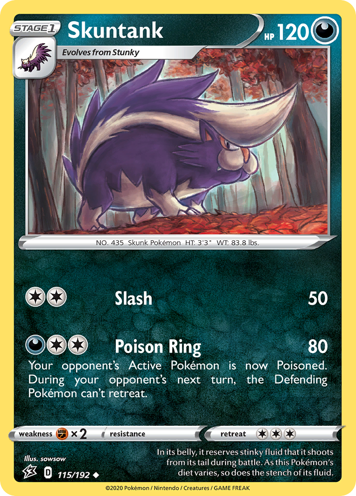 Skuntank (115/192) [Sword & Shield: Rebel Clash] | Tables and Towers