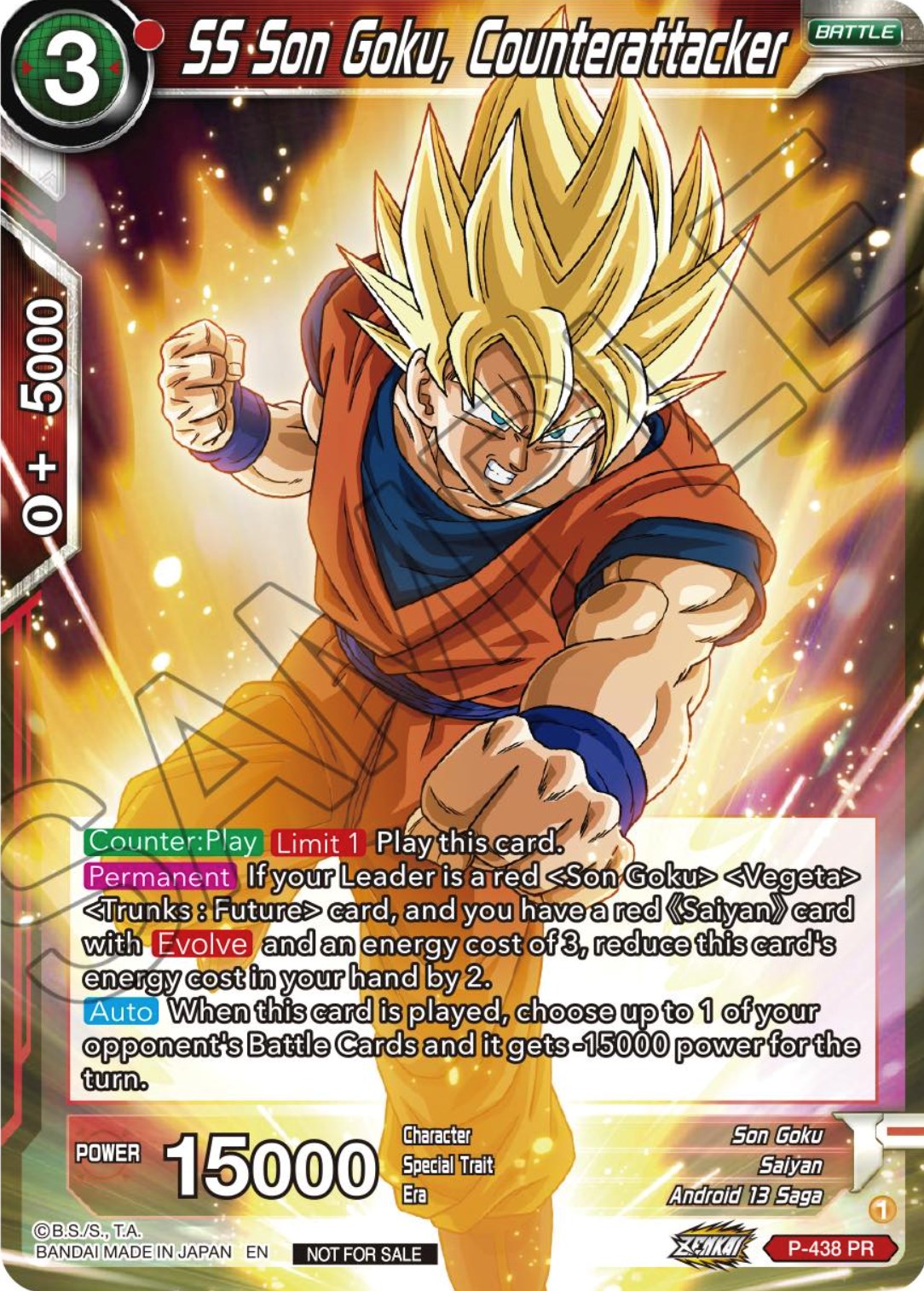 SS Son Goku, Counterattacker (Zenkai Series Tournament Pack Vol.2) (P-438) [Tournament Promotion Cards] | Tables and Towers