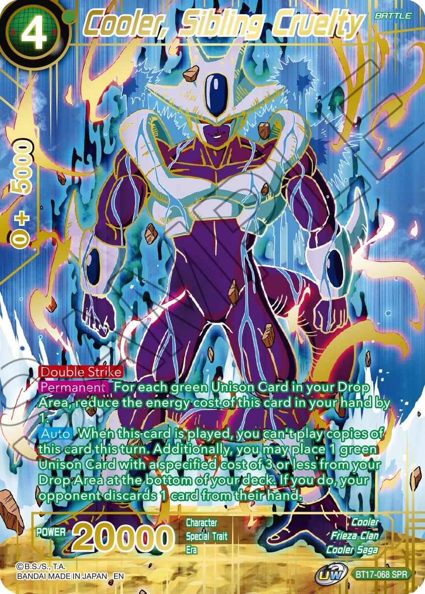 Cooler, Sibling Cruelty (SPR) (BT17-068) [Ultimate Squad] | Tables and Towers