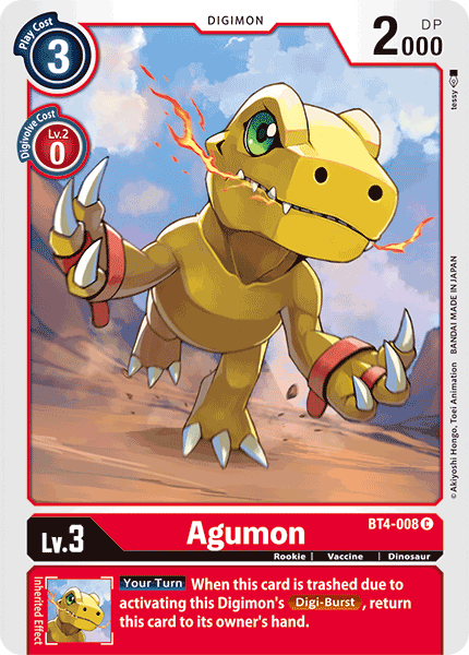 Agumon [BT4-008] [Great Legend] | Tables and Towers