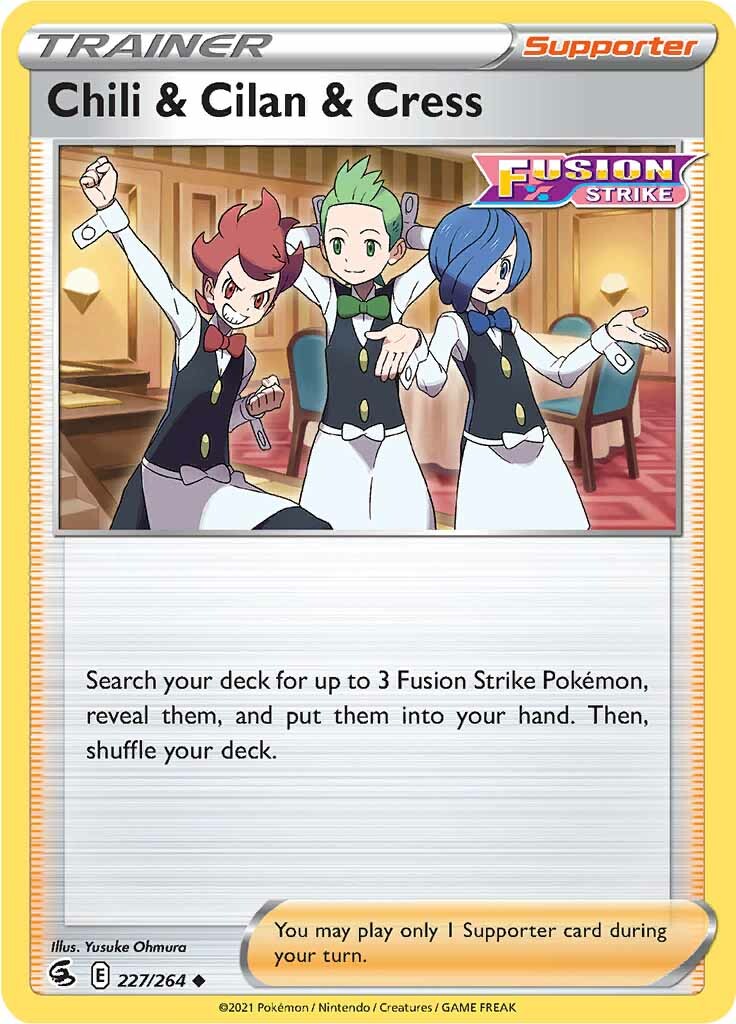 Chili & Cilan & Cress (227/264) [Sword & Shield: Fusion Strike] | Tables and Towers