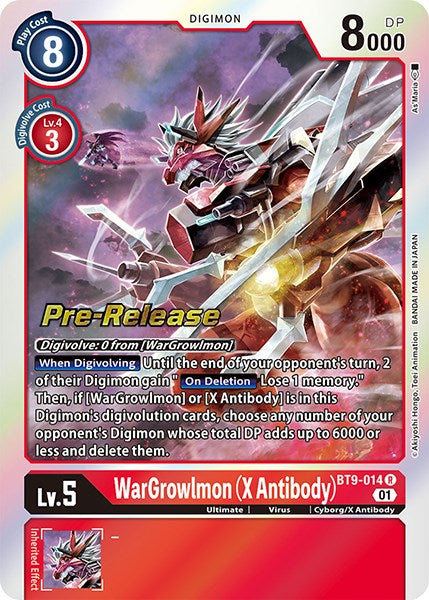 WarGrowlmon (X Antibody) [BT9-014] [X Record Pre-Release Promos] | Tables and Towers