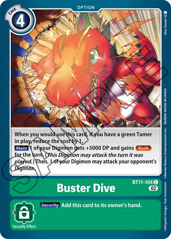 Buster Dive [BT11-104] [Dimensional Phase] | Tables and Towers