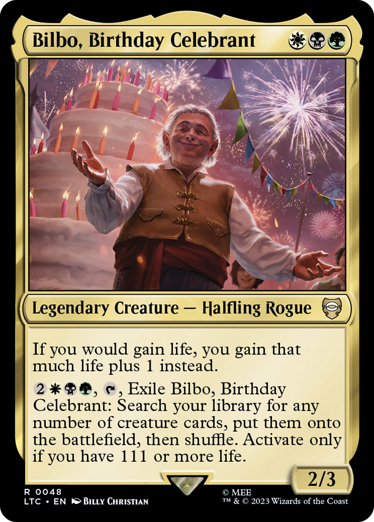 Bilbo, Birthday Celebrant [The Lord of the Rings: Tales of Middle-Earth Commander] | Tables and Towers