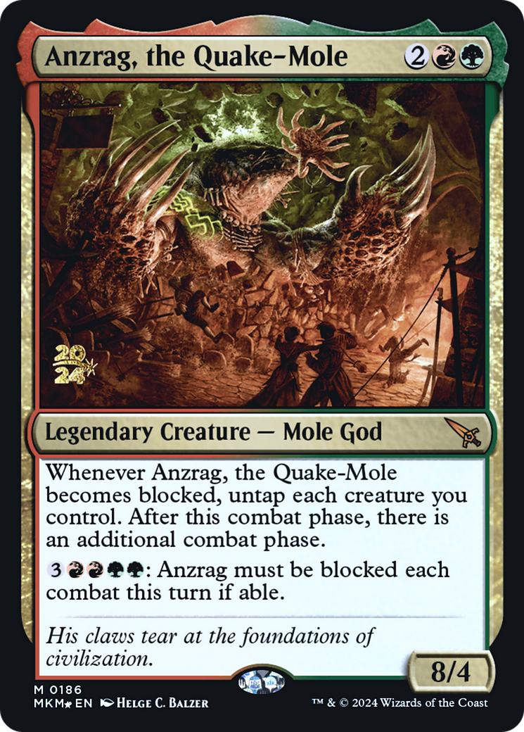 Anzrag, the Quake-Mole [Murders at Karlov Manor Prerelease Promos] | Tables and Towers