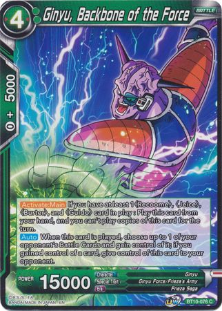 Ginyu, Backbone of the Force (BT10-076) [Rise of the Unison Warrior 2nd Edition] | Tables and Towers