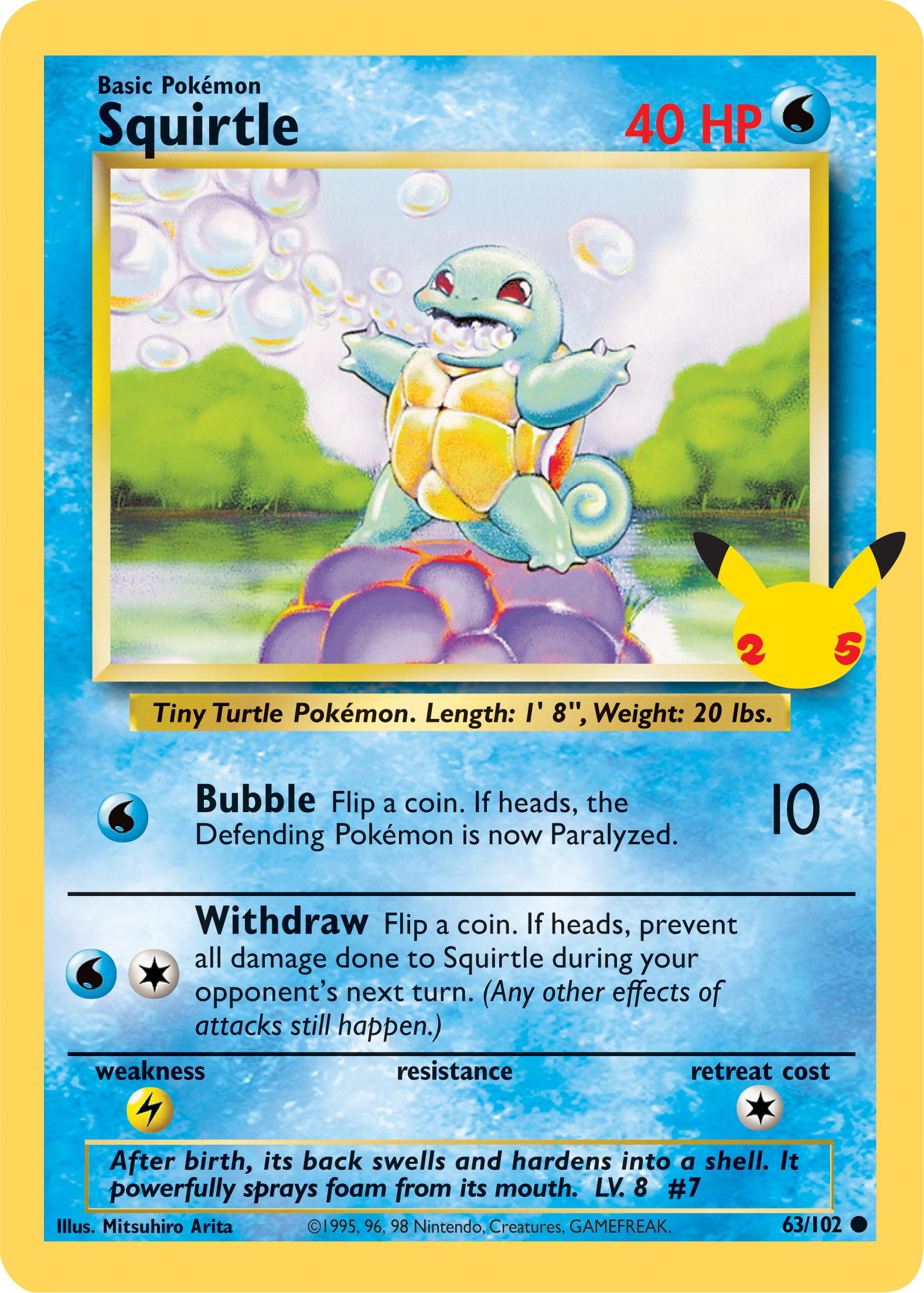 Squirtle (63/102) (Jumbo Card) [First Partner Pack] | Tables and Towers