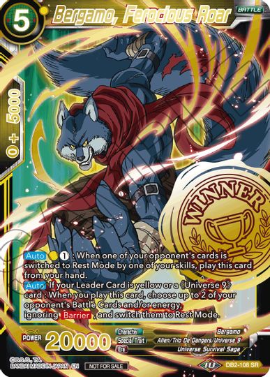 Bergamo, Ferocious Roar (Alternate Art Set 2021 Vol. 3) (DB2-108) [Tournament Promotion Cards] | Tables and Towers