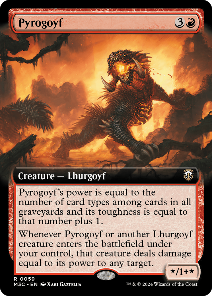 Pyrogoyf (Extended Art) [Modern Horizons 3 Commander] | Tables and Towers