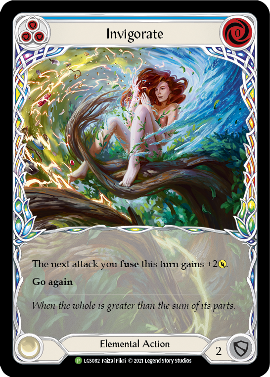 Invigorate (Blue) [LGS082] (Promo)  Rainbow Foil | Tables and Towers