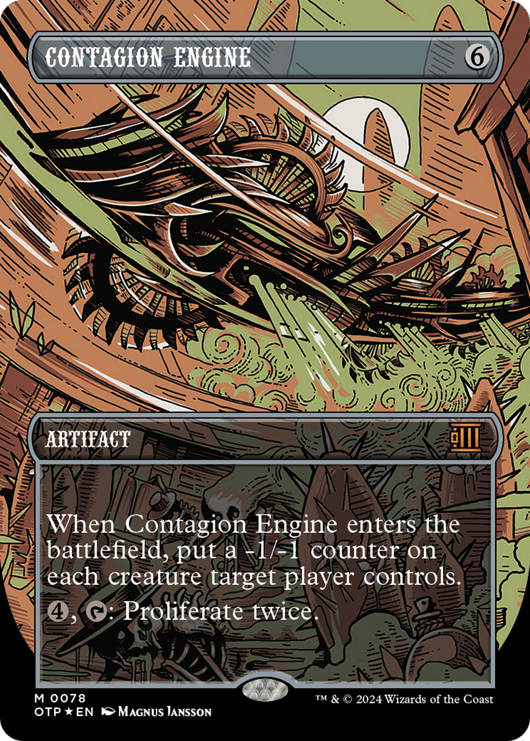 Contagion Engine (Textured Foil) [Outlaws of Thunder Junction: Breaking News] | Tables and Towers