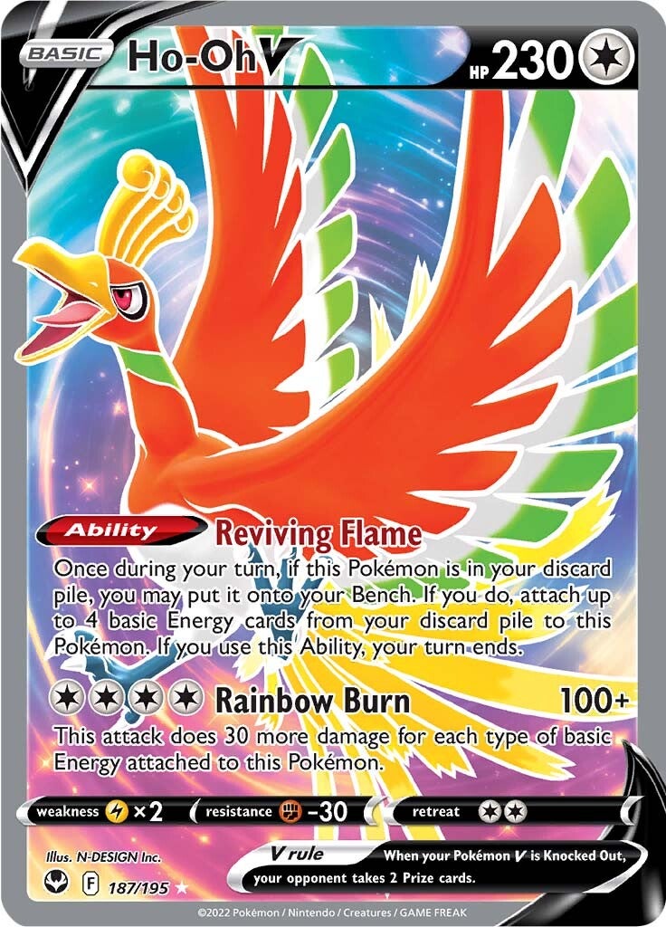 Ho-oh V (187/195) [Sword & Shield: Silver Tempest] | Tables and Towers