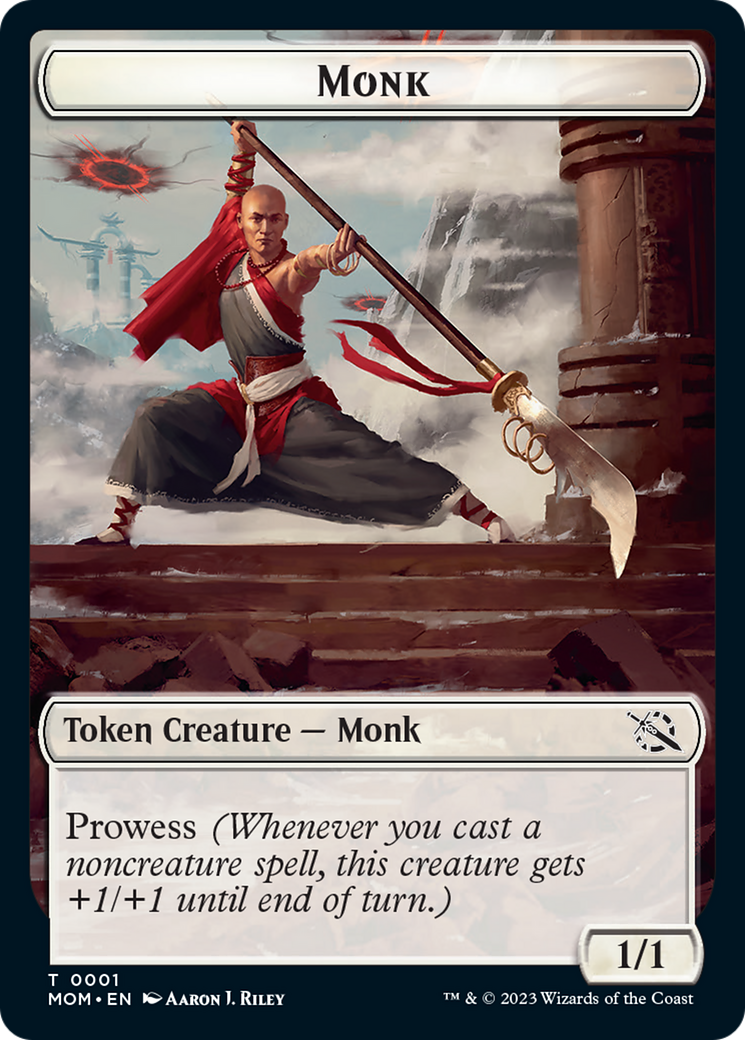 Monk // Phyrexian Hydra (11) Double-Sided Token [March of the Machine Tokens] | Tables and Towers