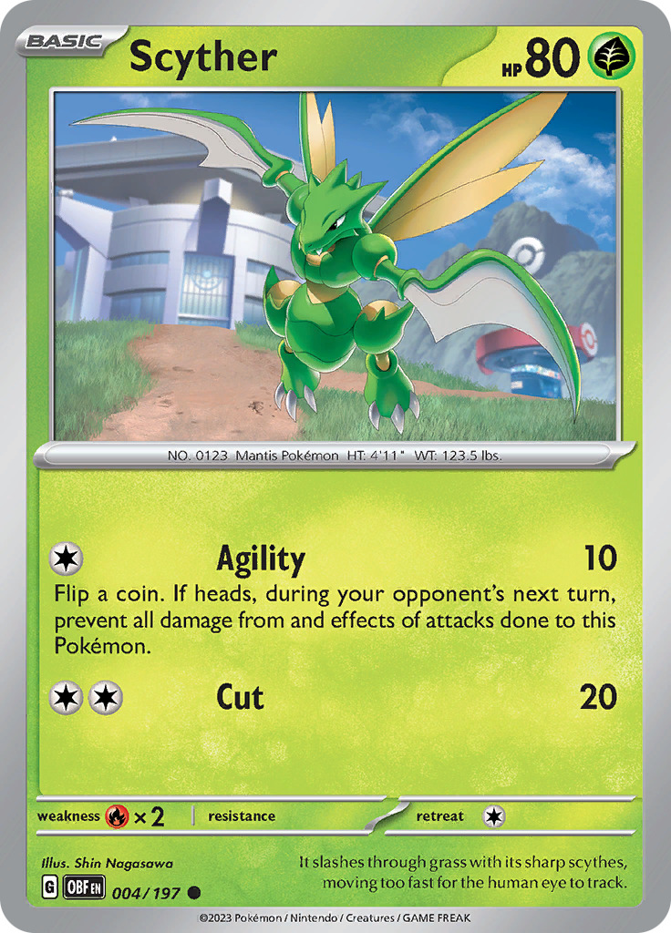 Scyther (004/197) [Scarlet & Violet: Obsidian Flames] | Tables and Towers