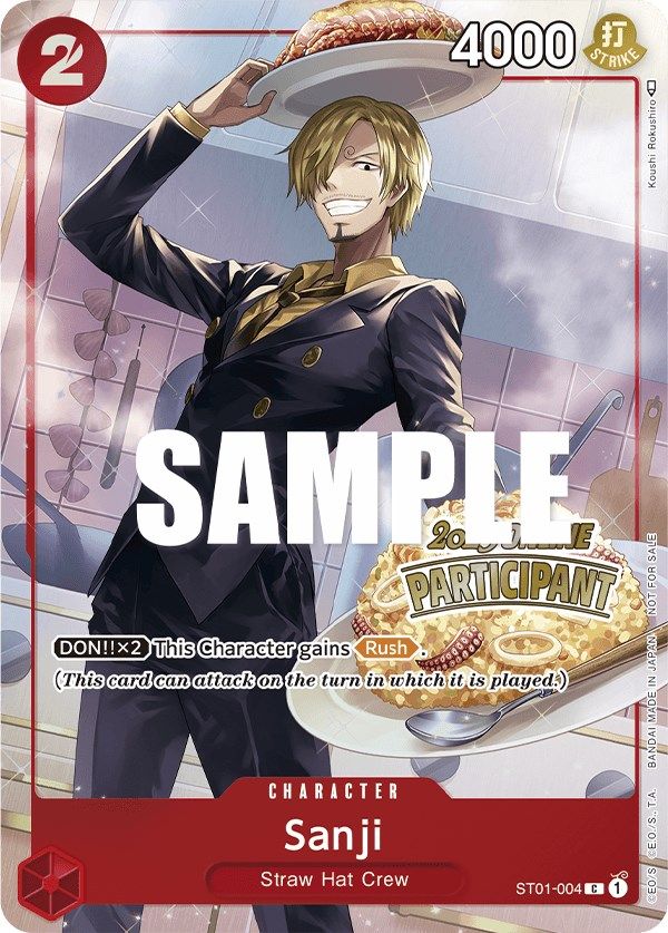 Sanji (Online Regional 2023) [Participant] [One Piece Promotion Cards] | Tables and Towers