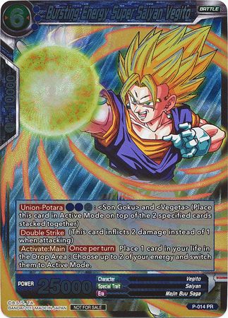 Bursting Energy Super Saiyan Vegito (P-014) [Promotion Cards] | Tables and Towers