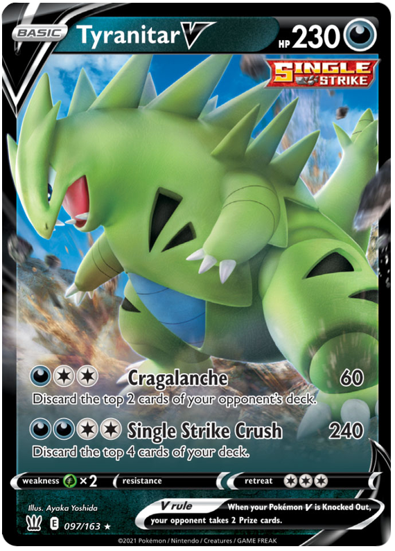 Tyranitar V (097/163) [Sword & Shield: Battle Styles] | Tables and Towers