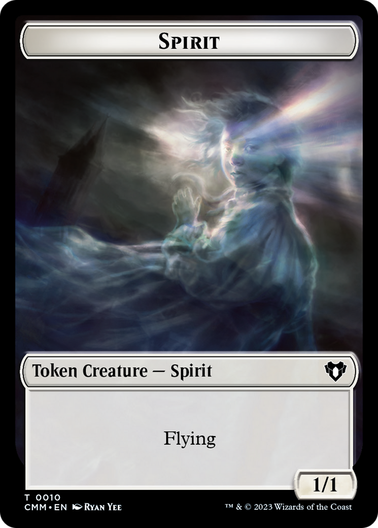 Spirit Token (10) [Commander Masters Tokens] | Tables and Towers