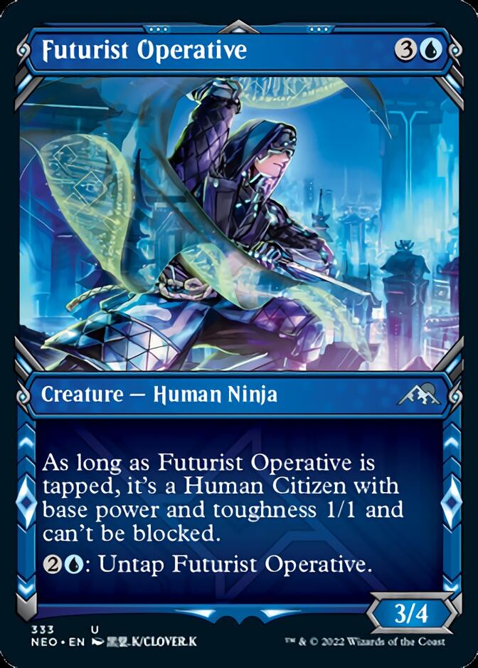 Futurist Operative (Showcase Ninja) [Kamigawa: Neon Dynasty] | Tables and Towers