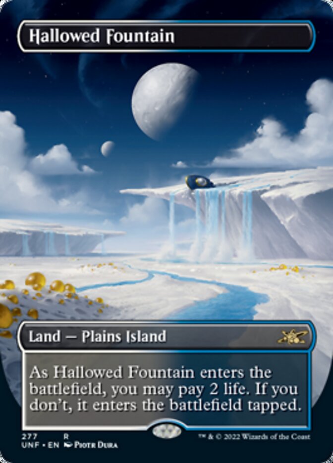 Hallowed Fountain (Borderless) [Unfinity] | Tables and Towers